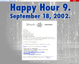 Happy Hour 9 September 18th, 2002.