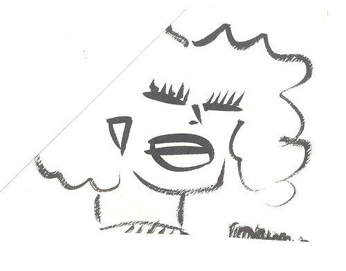 Squinty Big Hair Girl (fragment), 1988