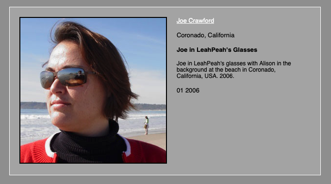 The Mirror Project | Joe Crawford | Joe in LeahPeah's Glasses