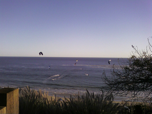 Kiteboarders just south of la county line