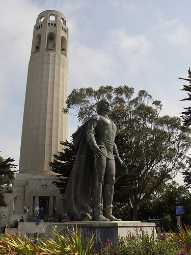 Coit Tower and Columbus Statue