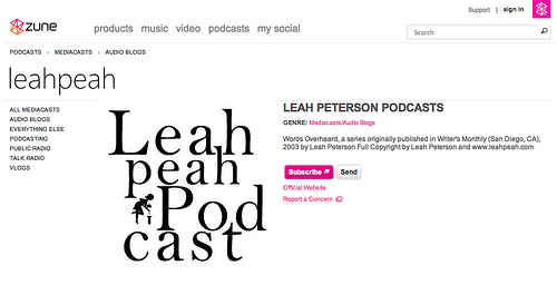 Leahpeah Podcast on Zune.net