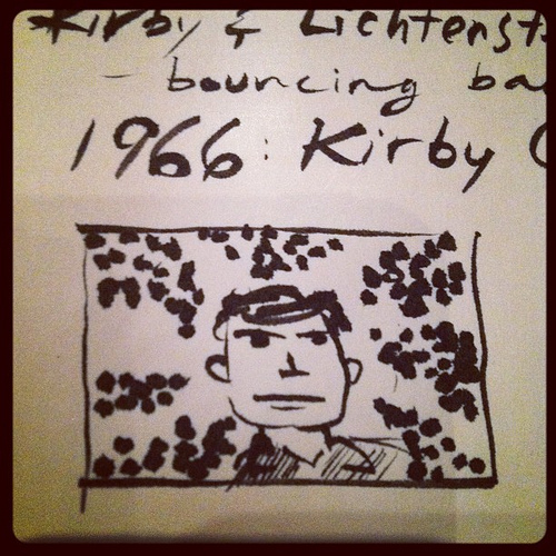 Playing with some Kirby Crackle at the Kirby/Modern Art presentation