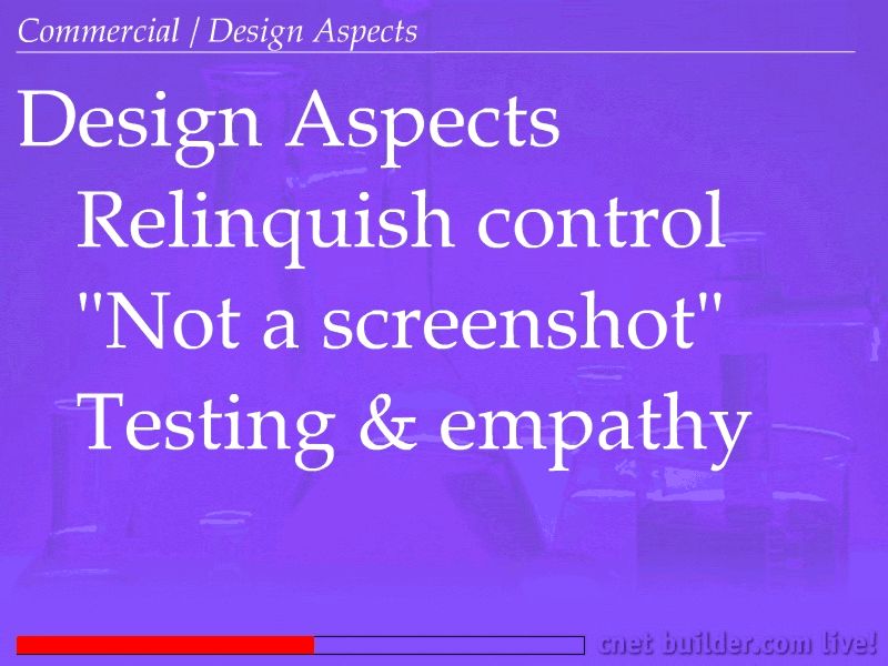 Slide: Design Aspects / Relinquish control; 